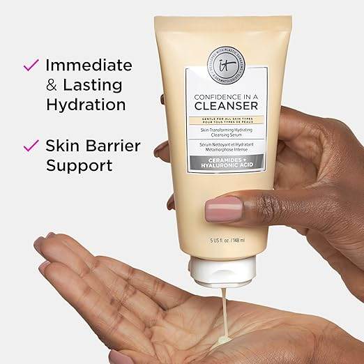 IT Cosmetic Confidence in a Cleanser - Hydrating Face Wash With Hyaluronic Acid & Ceramides - All Skin Types 50ML Face Cleanser 71muLQBeIsL._SX522 shop at Exprimi Beauty Kenya. Home of Skin care, Body care, Make-up, Fragrance & Beauty.