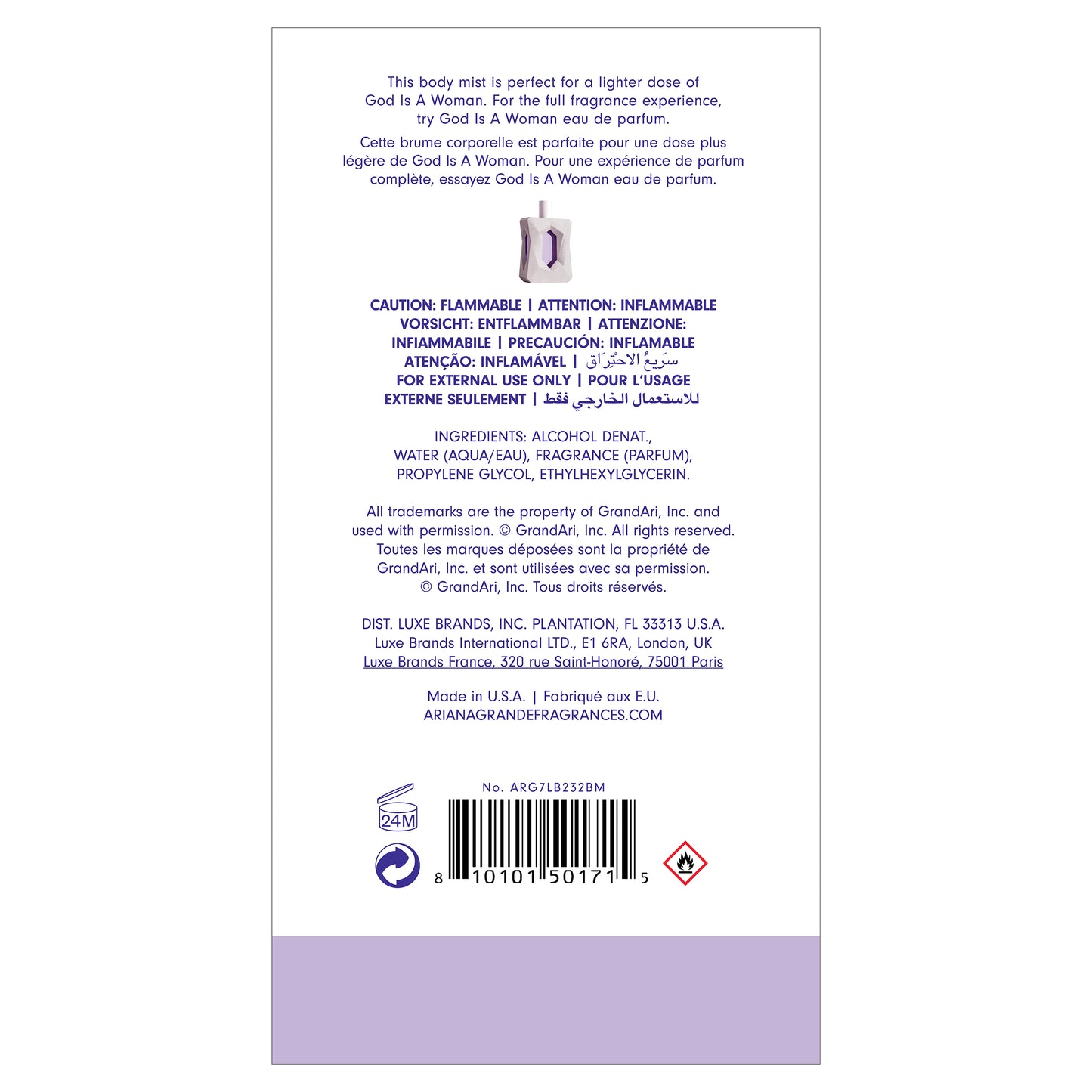 Ariana Grande - God Is A Woman Body Mist - null - EXprimi Skincare Kenya - #product_page_title#