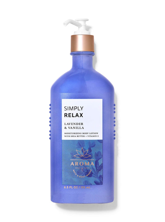 Bath & Body Works Simply Relax Lavender & Vanilla Moisturizing Body Lotion - Aroma Body Care Bath_Body_Works_Simply_Relax_Lavender_Vanilla_Moisturizing_Body_Lotion_-_Aroma_Bath_Body_Works_EXprimi_Skincare_Kenya shop at Exprimi Beauty Kenya. Home of Skin care, Body care, Make-up, Fragrance & Beauty.