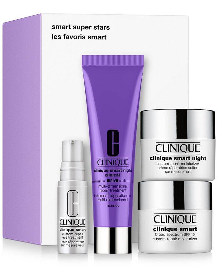 Clinique 4-Pc. Smart Super Stars Skincare Valentine's Day Gift Set Beauty Gift Sets Clinique-Clinique4-Pc.SmartSuperStarsSkincareSet-null-BeautyGiftSets-EXprimiSkincareKenya-1923331114821 shop at Exprimi Beauty Kenya. Home of Skin care, Body care, Make-up, Fragrance & Beauty.