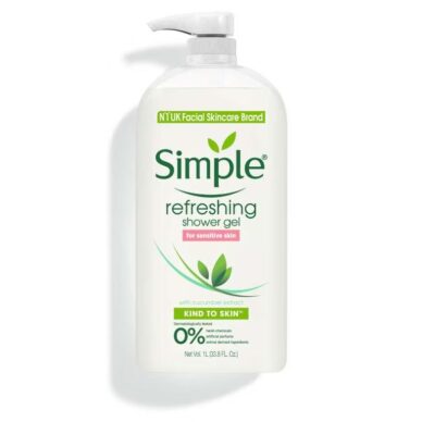 Simple refreshing Shower gel for sensitive skin 1L