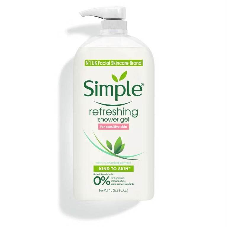 Simple Simple refreshing Shower gel for sensitive skin 1L Shower Gel shop at Exprimi Beauty Kenya. Home of Skin care, Body care, Make-up, Fragrance & Beauty.