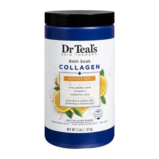 Dr. Teal's Skin Therapy Epsom Salt Bath Soak Collagen + Radiant Skin with Hyaluronic Acid, Vitamin C and Essential Oils, 2 lbs Bath Soak Skin-Therapy-Epsom-Salt-Bath-Soak-Collagen-Radiant-Skin-with-Hyaluronic-Acid-Vitamin-C-and-Essential-Oils-2-lbs-EXprimi-Skincare-Kenya-2280 shop at Exprimi Beauty Kenya. Home of Skin care, Body care, Make-up, Fragrance & Beauty.