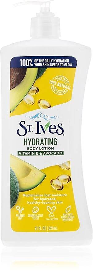 St. Ives Hydrating Body Lotion, Vitamin E and Avocado 621ml Body Lotion St.Ives_Hydrating_Body_Lotion_Vitamin_E_and_Avocado_621ml shop at Exprimi Beauty Kenya. Home of Skin care, Body care, Make-up, Fragrance & Beauty.