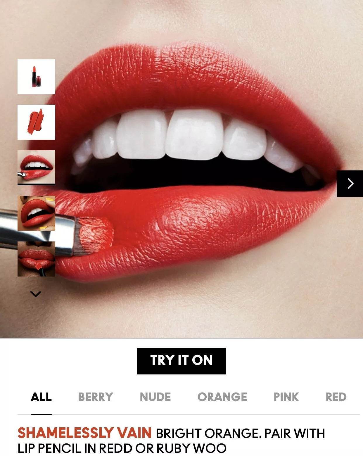 MAC comestics Love Me Lipstick Rouge À Lèvres 427 Shamelessly Vain 3g