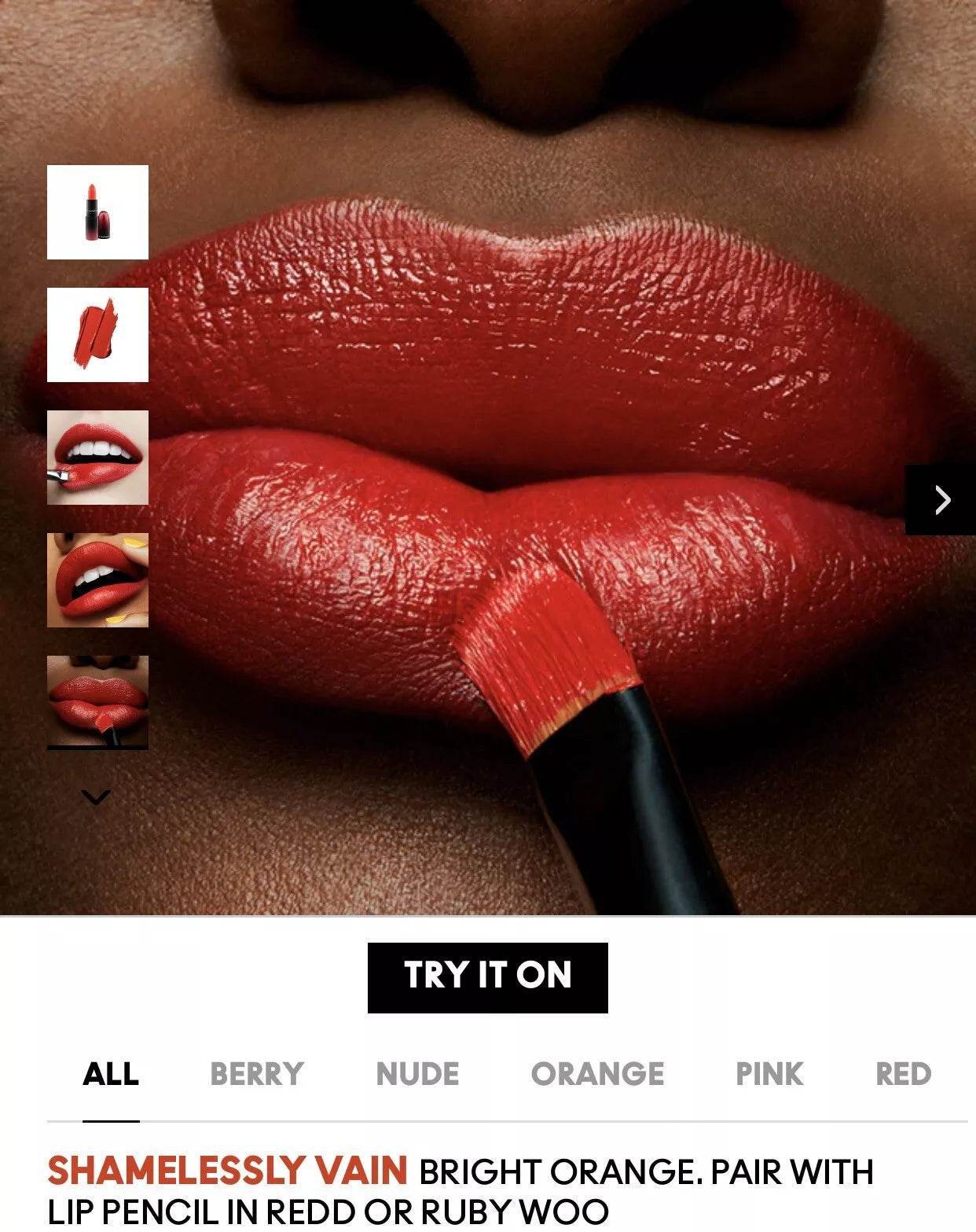MAC comestics Love Me Lipstick Rouge À Lèvres 427 Shamelessly Vain 3g