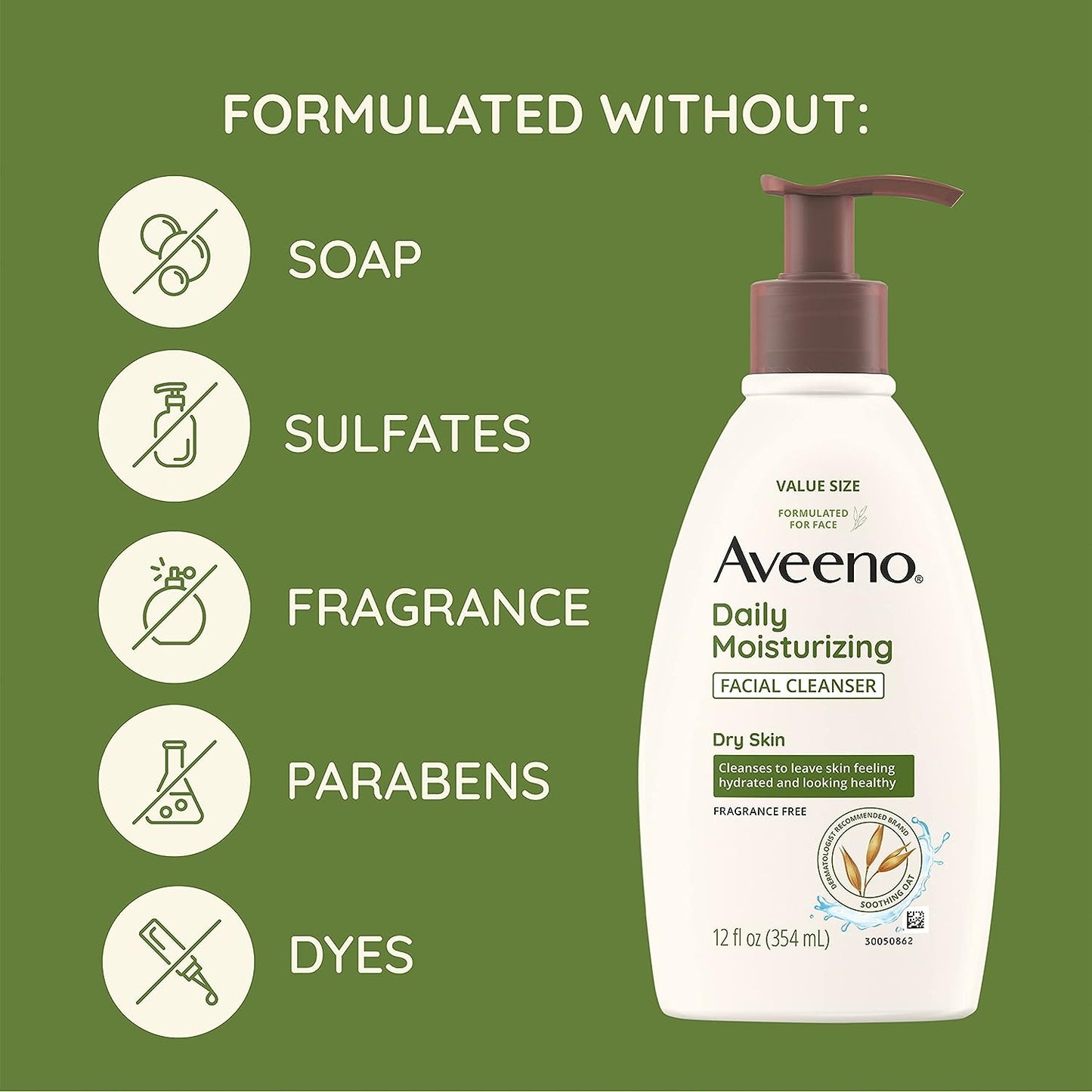 Aveeno - Daily Moisturizing Face Cleanser with Soothing Oat - Aveeno Daily Moisturizing Face Cleanser with Soothing Oat EXprimi Skincare Kenya - EXprimi Skincare Kenya - #product_page_title#