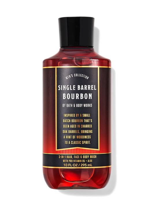 Single Barrel Bourbon 3-in-1 Hair, Face & Body Wash - Mens 295ml