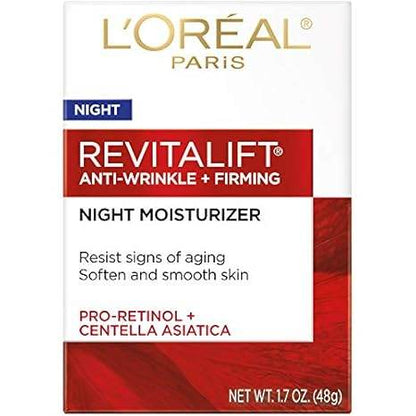 L'Oréal Paris Revitalift Anti-Wrinkle and Firming Face Night Moisturizer, Pro Retinol +Centella Asiatica 48g Night Moisurizer shop at Exprimi Beauty Kenya. Home of Skin care, Body care, Make-up, Fragrance & Beauty.