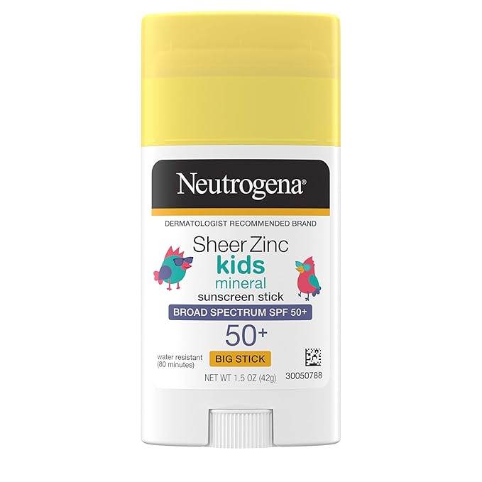Sheer Zinc Oxide Kids Mineral Sunscreen Stick, Broad Spectrum SPF 50+