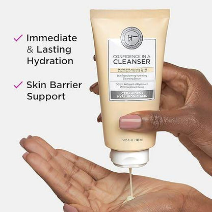 IT Cosmetic Confidence in a Cleanser - Hydrating Face Wash With Hyaluronic Acid & Ceramides - All Skin Types 50ML Face Cleanser shop at Exprimi Beauty Kenya. Home of Skin care, Body care, Make-up, Fragrance & Beauty.