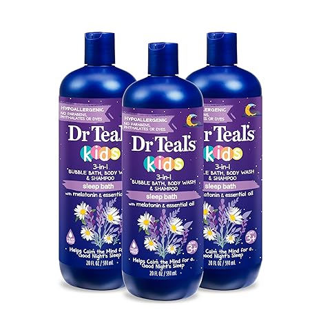 Dr.Teal's Dr Teal's Kids 3-in-1 Sleep Bath: Bubble Bath, Body Wash & Shampoo with Melatonin & Essential Oil, 20 fl oz (Pack of 3) Bubble Bath ,Body Wash & Shampoo 81Nw_o-YS2L._SX466 shop at Exprimi Beauty Kenya. Home of Skin care, Body care, Make-up, Fragrance & Beauty.