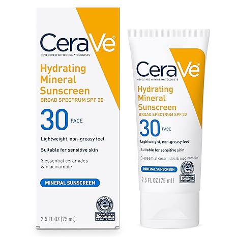 CeraVe Hydrating Mineral Sunscreen SPF 30 Face Lotion Sunscreen 81x-ftwCzkL._SX466 shop at Exprimi Beauty Kenya. Home of Skin care, Body care, Make-up, Fragrance & Beauty.