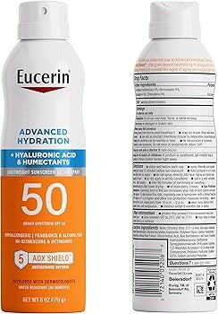 Eucerin Eucerin Advanced Hydration SPF 50 Sunscreen Spray, Lightweight Spray Sunscreen with Hyaluronic Acid and Humectants, Hypoallergenic, Fragrance and Alcohol Free, 170g Bottle Body Sunscreens 8b262ebf-55c1-47da-ba0e-91dbfd23ae8f shop at Exprimi Beauty Kenya. Home of Skin care, Body care, Make-up, Fragrance & Beauty.