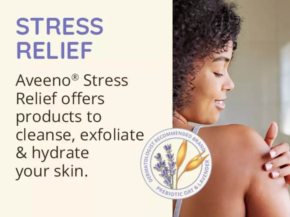 Aveeno Stress Relief Exfoliating Body Scrub, Lavender Body scrub shop at Exprimi Beauty Kenya. Home of Skin care, Body care, Make-up, Fragrance & Beauty.
