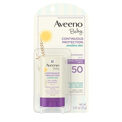 Aveeno Baby Aveeno Baby Continuous Protection Mineral Sunscreen Stick for Sensitive Skin with Broad Spectrum SPF 50 Sun Protection Aveeno_Baby_Continuous_Protection_Mineral_Sunscreen_Stick_for_Sensitive_Skin_with_Broad_Spectrum_SPF_50_Protection_for_Face_Body_Naturally_Sourced_100_Zinc_Oxide_Travel_Size_0.47_oz_EXprimi_BEauty shop at Exprimi Beauty Kenya. Home of Skin care, Body care, Make-up, Fragrance & Beauty.