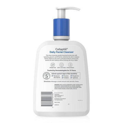 Cetaphil Daily Facial Cleanser Normal to Oily skin - gycerin, vitamin B3 & B5 Face wash Cetaphil_Daily_Facial_Cleanser_for_Sensitive_Combination_to_Oily_Skin_Gentle_Gel_with_gycerin_vitamin_B3_B5_at_EXprimi_Beauty_Kenya_Deep_cleans_and_minimizes_appearance_f_pores_without_stripping_skin_Back_description shop at Exprimi Beauty Kenya. Home of Skin care, Body care, Make-up, Fragrance & Beauty.