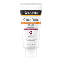 Clear Face Sunscreen Lotion for Acne-Prone Skin, Broad Spectrum SPF 30 Facial Sunscreen for Oily Skin 88ml