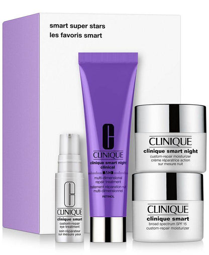 Clinique 4-Pc. Smart Super Stars Skincare Valentine's Day Gift Set Beauty Gift Sets Clinique-Clinique4-Pc.SmartSuperStarsSkincareSet-null-BeautyGiftSets-EXprimiSkincareKenya-1923331114821 shop at Exprimi Beauty Kenya. Home of Skin care, Body care, Make-up, Fragrance & Beauty.