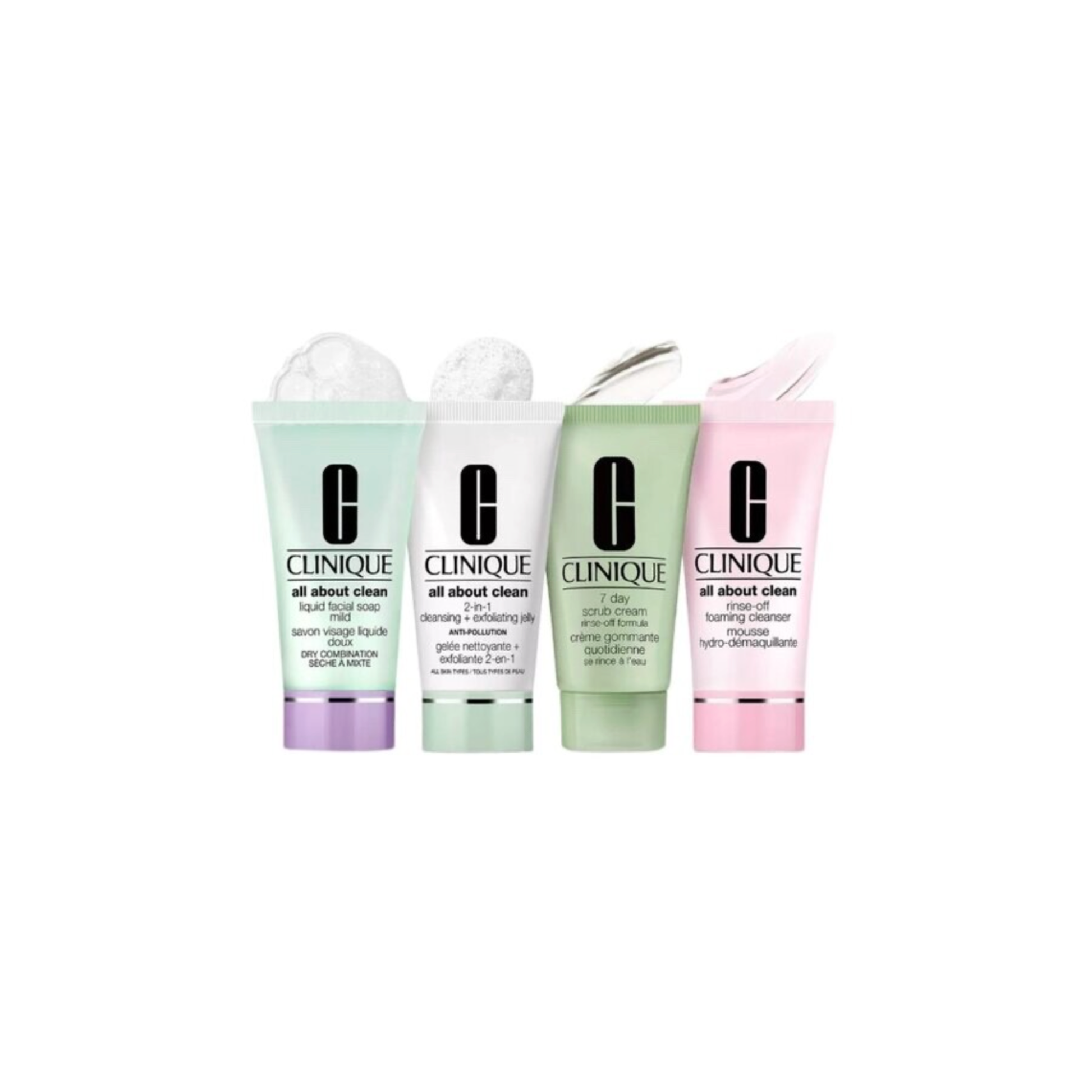 Clinique Cleansing by Clinique 4 Piece Travel Size Cleansing Kit Gift Pack Clinique_Cleansing_Discovery_Gift_Set shop at Exprimi Beauty Kenya. Home of Skin care, Body care, Make-up, Fragrance & Beauty.