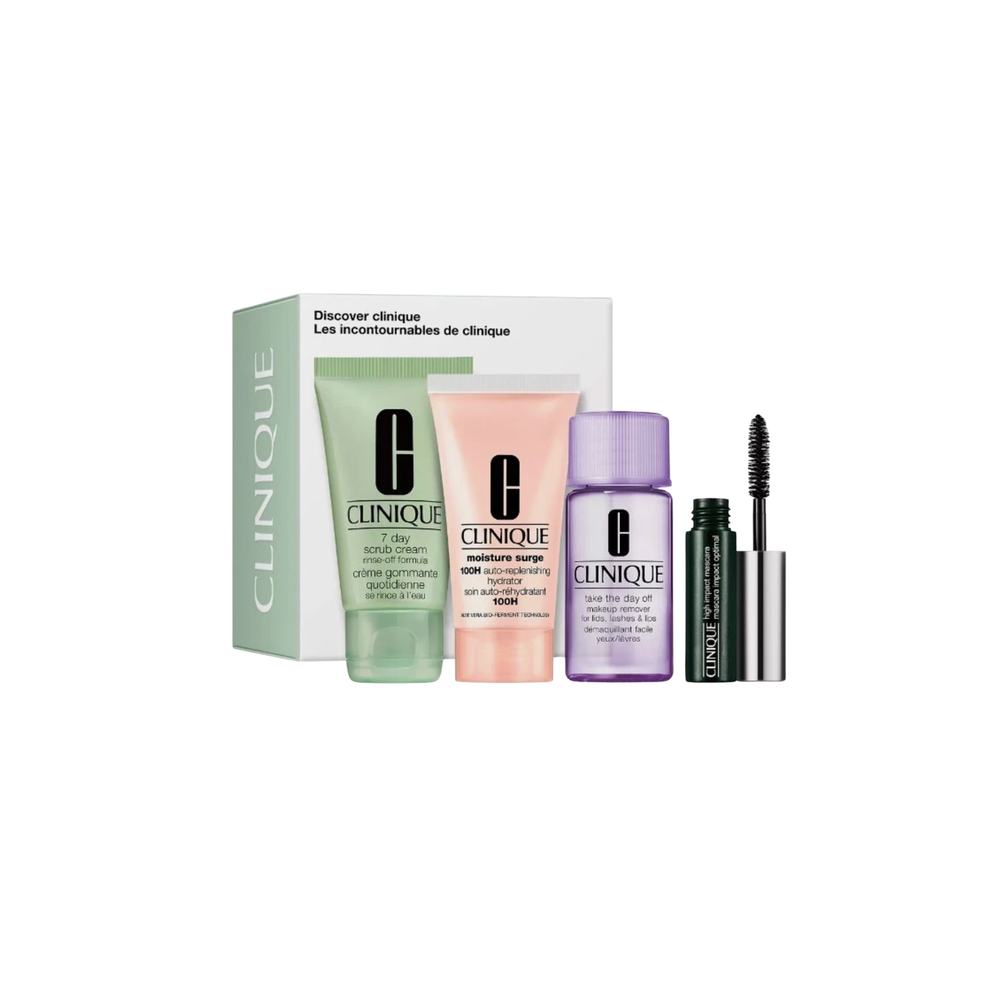 Clinique Clinique Discover Set Moisture Surge, Scrub, Makeup Remover, Mascara 4 pc Boxes Gift Set Clinique_Discover_Set_Moisture_Surge_Scrub_Makeup_Remover_Mascara_4_pc_Boxes_EXPRIMI_BEAUTY shop at Exprimi Beauty Kenya. Home of Skin care, Body care, Make-up, Fragrance & Beauty.