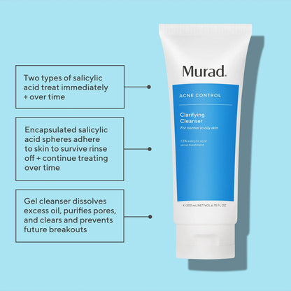 Murad Clarifying Gel Cleanser with Dual Salicylic Acid for Acne-Prone Skin Cleanser EXprimi_Beauty_Kenya_Murad_Clarifying_Cleanser_Acne_Control_Deep_Clean_Clear_Skin_Confident_Glow_Salicylic_Powered_Dermatologist_Formulated_Acne_Fighting_EXrpimi_Beauty_Kenya shop at Exprimi Beauty Kenya. Home of Skin care, Body care, Make-up, Fragrance & Beauty.