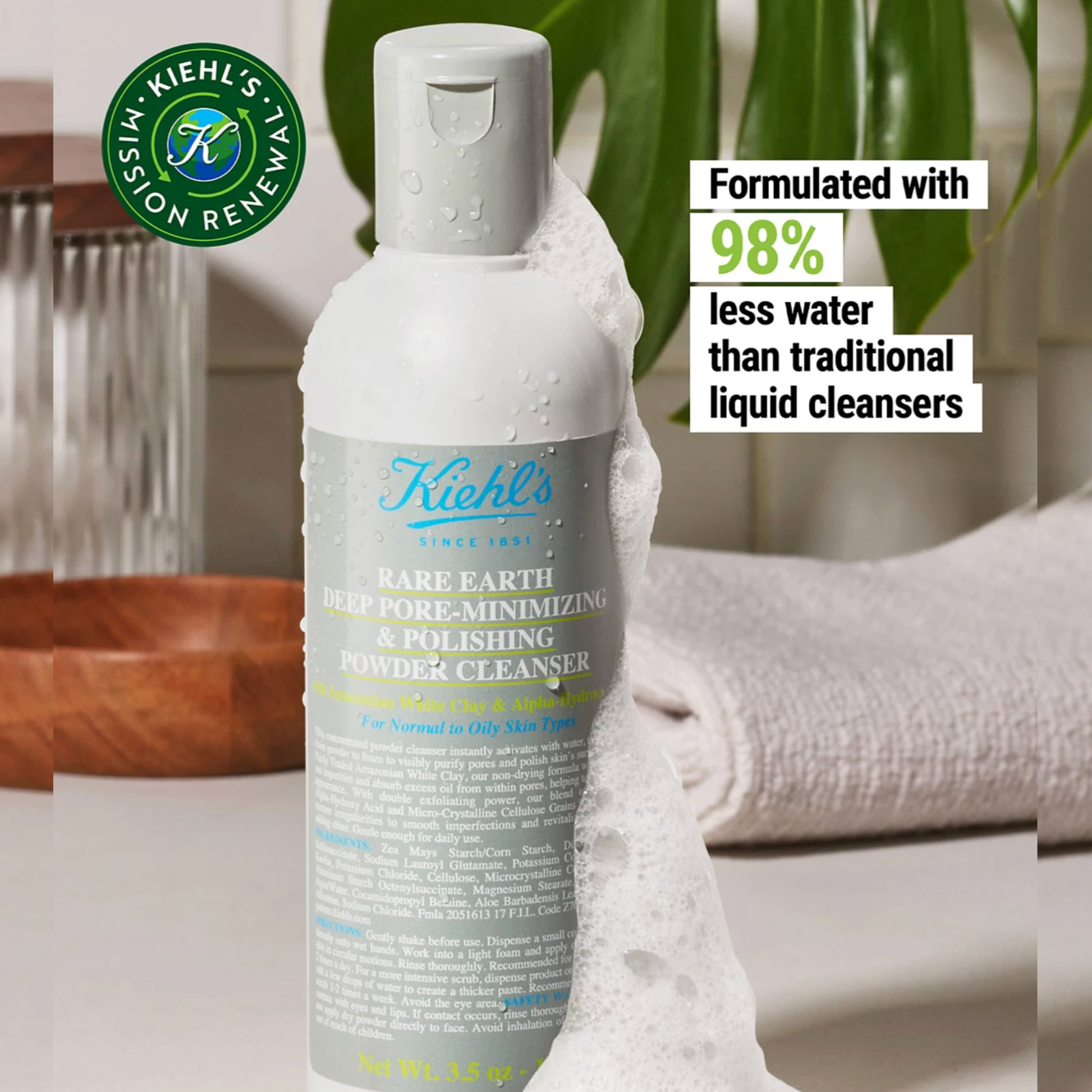 Kiehl's Since 1851 Rare Earth Deep Pore-Minimizing Polishing Powder Cleanser | Kiehl’s Powder Cleanser Kiehl_s_Since_1851_Rare_Earth_Deep_Pore-Minimizing_Polishing_Powder_Cleanser_Kiehl_s_EXprimi_Beauty_Kenya_3 shop at Exprimi Beauty Kenya. Home of Skin care, Body care, Make-up, Fragrance & Beauty.