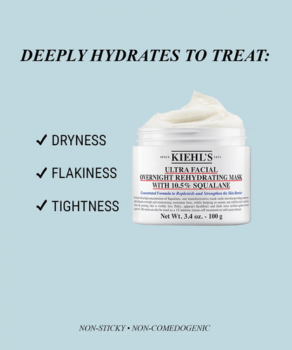 Kiehl's Since 1851 Ultra Facial Overnight Rehydrating Mask with 10.5% Squalane 100Ml Face Masks Kiehl_s_Since_1851_Ultra_Facial_Overnight_Hydrating_Mask_With_10.5_Squalane_3._Kiehl_s_Ultra_Facial_Overnight_Rehydrating_Mask_with_text_on_a_light_blue_background_EXprimi_4_oz. shop at Exprimi Beauty Kenya. Home of Skin care, Body care, Make-up, Fragrance & Beauty.