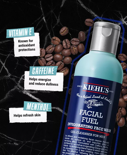 Kiehl's Since 1851 Facial Fuel Face Wash, Refreshing + Invigorating Men's Gel Cleanser Kiehl_s_refreshing_Facial_Fuel_Energizing_face_wash_for_men_Exprimi_Beauty_Kenya shop at Exprimi Beauty Kenya. Home of Skin care, Body care, Make-up, Fragrance & Beauty.