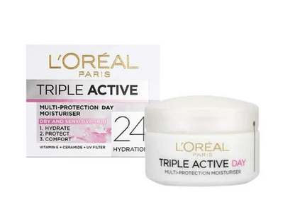 L'Oréal Paris Triple Active Multi-Protection Moisturiser Day 50ml Moisturiser L_Or_al_Paris_Triple_Active_Multi-Protection_Moisturiser_Day_50ml_Exprimi_Skincare_Kenya shop at Exprimi Beauty Kenya. Home of Skin care, Body care, Make-up, Fragrance & Beauty.