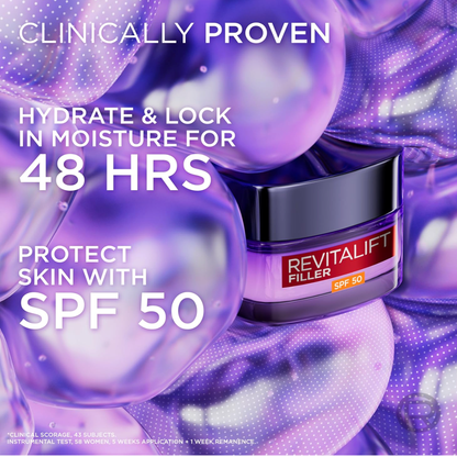 EXprimi Beauty Kenya L'Oréal Paris Revitalift Filler SPF 50 Day Cream L_Oreal_Paris_SPF50_Cream_Revitalift_Filler_Deep_Replumping_Anti-Ageing_UV_Protection_Moisturising_Intensely_Hydrates_and_Smooth_Wrinkles_with_Macro_Micro_and_Micro-Epidermic_Hyaluron_75e85a9c-a855-40f5-9c69-a6402aa8bf33 shop at Exprimi Beauty Kenya. Home of Skin care, Body care, Make-up, Fragrance & Beauty.