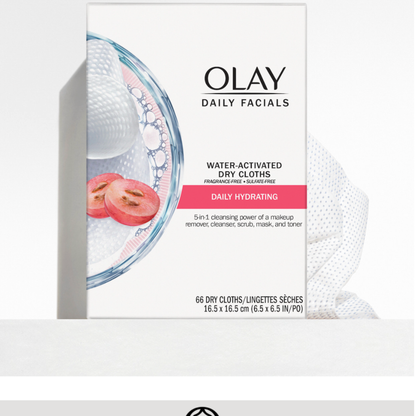 Olay Daily Facials Cleansing Cloths Daily Hydrating Clean 66 Count Daily Hydrating Facial Dry Cloths Olay_Daily_Facials_Daily_Clean_Makeup_Removing_Facial_Cleansing_Wipes_5-in-1_Water_Activated_Cloths_Exfoliates_Tones_and_Hydrates_Skin_66_count_EXprimi_Beauty_Kenya_3 shop at Exprimi Beauty Kenya. Home of Skin care, Body care, Make-up, Fragrance & Beauty.