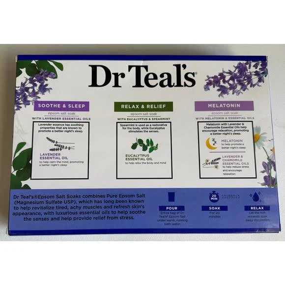 Pure Epsom Salt Soaking Solution Gift Set - Melatonin-Eucalyptus-Lavender -- 1 Set EXprimi Skincare Kenya