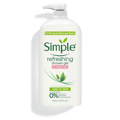 Simple Simple refreshing Shower gel for sensitive skin 1L Shower Gel shop at Exprimi Beauty Kenya. Home of Skin care, Body care, Make-up, Fragrance & Beauty.