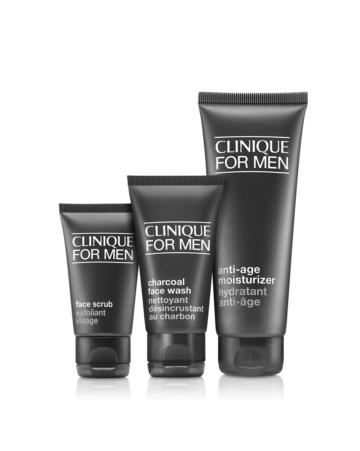 Clinique Daily Age Repair Set: Cleanse. Exfoliate. Hydrate For Men