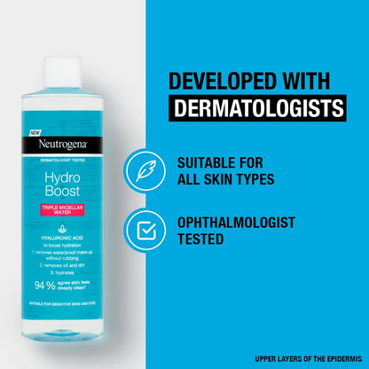 Neutrogena NEUTROGENA® Hydro Boost Triple Micellar Water hydro_boost_06 shop at Exprimi Beauty Kenya. Home of Skin care, Body care, Make-up, Fragrance & Beauty.