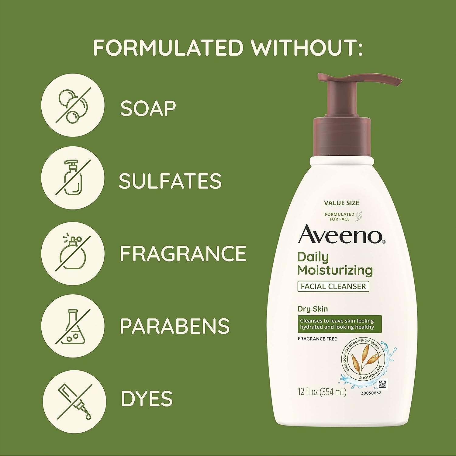 Aveeno - Daily Moisturizing Face Cleanser with Soothing Oat  - Aveeno Daily Moisturizing Face Cleanser with Soothing Oat EXprimi Skincare Kenya - EXprimi Skincare Kenya - #product_page_title#