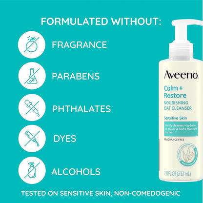 Aveeno Calm + Restore Nourishing Oat Face Cleanser for Sensitive Skin Beauty Calm-Restore-Nourishing-Oat-Face-Cleanser-for-Sensitive-Skin-EXprimi-Skincare-Kenya-3812 shop at Exprimi Beauty Kenya. Home of Skin care, Body care, Make-up, Fragrance & Beauty.