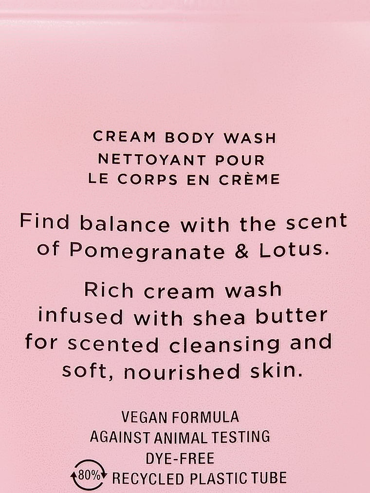 Natural Beauty Cream Body Wash - Pomegranate & Lotus - Victoria's Secret - EXprimi Skincare Kenya - Body Washes & Body Scrubs - Victoria's Secret - EXprimi Skincare Kenya.