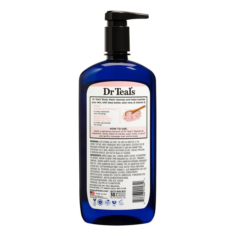 Pink Himalayan Body Wash, Restore and Replenish with Pure Epsom Salt and Essential Oils, 24 Fl Oz - EXprimi Skincare Kenya - Beauty - Dr. Teal's - EXprimi Skincare Kenya.