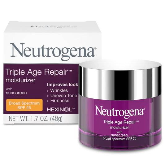 Neutrogena Triple Age Repair Anti-Aging Daily Facial Moisturizer with SPF 25 Sunscreen & Vitamin C. Beauty Triple-Age-Repair-Anti-Aging-Daily-Facial-Moisturizer-with-SPF-25-Sunscreen-Vitamin-C-EXprimi-Skincare-Kenya-4344 shop at Exprimi Beauty Kenya. Home of Skin care, Body care, Make-up, Fragrance & Beauty.