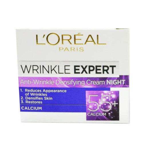 L'Oréal Paris Wrinkle Expert 55+ Anti-wrinke Densifying Night Cream Replumps skin with moisture. Wrinkles appear reduced. firms Wrinkle-Expert-55-Anti-wrinke-Densifying-Night-Cream-50ml-EXprimi-Skincare-Kenya-8010 shop at Exprimi Beauty Kenya. Home of Skin care, Body care, Make-up, Fragrance & Beauty.